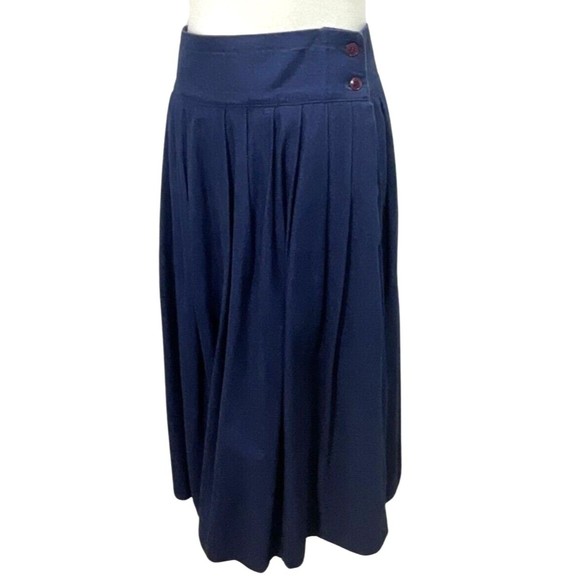Articolo Pleated Denim Skirt Size 6 Vintage Y2K Drop Waist Buttoned - Picture 1 of 6